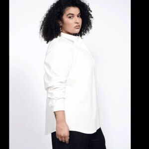 Wildfang Essential Corduroy Long Sleeve Button Up Shirt 2X Cream White Western